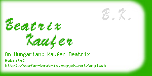 beatrix kaufer business card